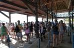 Fila do ferry de Playa del Carmen à Cozumel, no sul do México